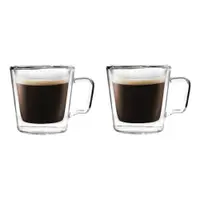Căni 2 buc. pentru espresso/cu perete dublu din sticlă 80 ml Diva – Vialli Design