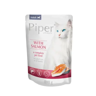 Hrana umeda pentru pisici Piper Adult cu somon 100 gr