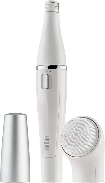 Epilator facial Braun - Face 810, 1 viteaza, 3 rezerve, alb
