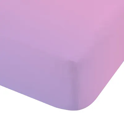 Cearceaf pentru copii albastru-roz pentru pat de o persoană cu elastic 90x190 cm Ombre Rainbow Clouds – Catherine Lansfield