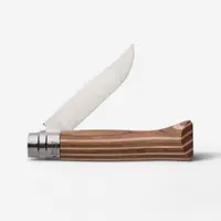 Cuţit Opinel n°8 Inox 8,5 cm Mâner mesteacăn stratificat Maro