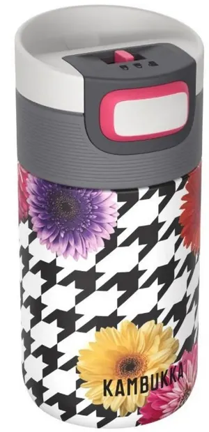 Cană termică Kambukka Etna - Floral Patchwork, 300 ml