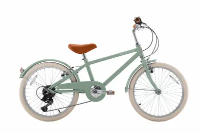 Bicicletă pentru copii 20" clasică vintage verde pădure copil