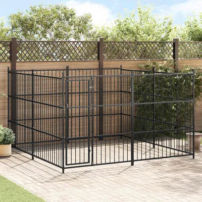 vidaXL Padoc de exterior pentru câini, 300 x 300 x 185 cm