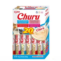Churu Inaba Cat Varieties Recompense Cremoase cu Ton si Fructe de Mare, 14 g x 20 buc