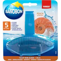 Odorizant vas toaleta Sano Bon Blue Peach 5 in 1, 55 g Engros