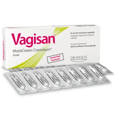 Ovule vaginale Vagisan MoistCream Cremolum, Dr. August Wolff | 16 bucati