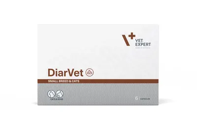 Supliment pentru caini si pisici cu diaree Vet Expert DiarVet Twist-Off, 2 x 6 capsule