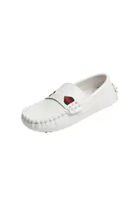 Mocasini Pentru Baietei - Elegant - Piele ecologica - Alb