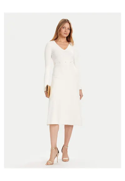 Rochie tricotata - ecru - femei