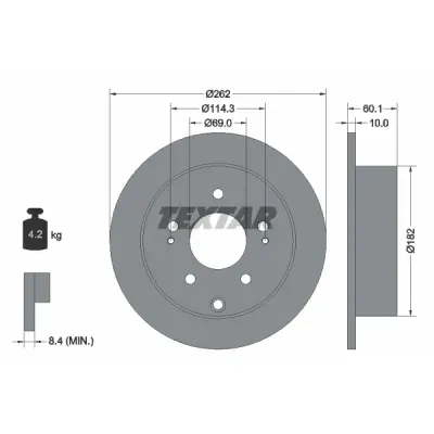 Disc frana TEXTAR 92269403