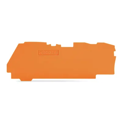 End and intermediate plate; 1 mm thick; for 3-conductor terminal blocks; orange