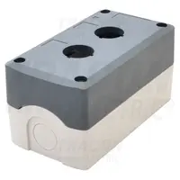 Carcasa pentru butoane, gri, 2 NYGD-2GR d=22,5, IP65, 2×PG-13,5