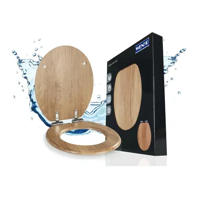 Capac WC 37 x 43 cm Easy-Close (cu închidere automată) Oak – Wenko