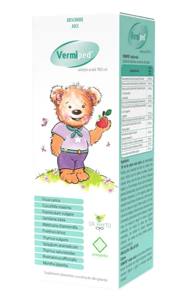 Vermiped solutie orala, 150ml, Dr. Phyto