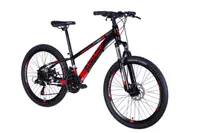 Bicicletă copii 24" Mercury Ultra aluminiu 21 viteze 130-160 negru/roz