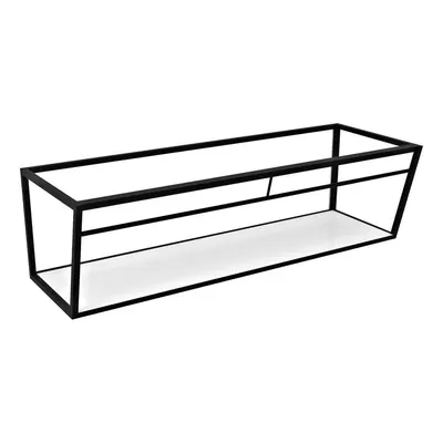 Suport pentru chiuvetă alb/negru suspendat din metal 218x40 cm Aruba – Sapho