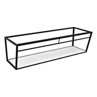 Suport pentru chiuvetă alb/negru suspendat din metal 218x40 cm Aruba – Sapho