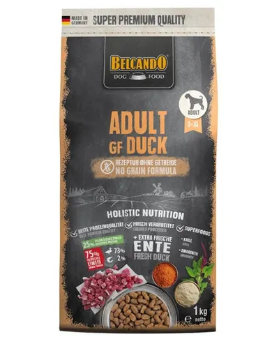 Hrană câini fără cereale rață digestie sensibilă BELCANDO Adult 1 kg