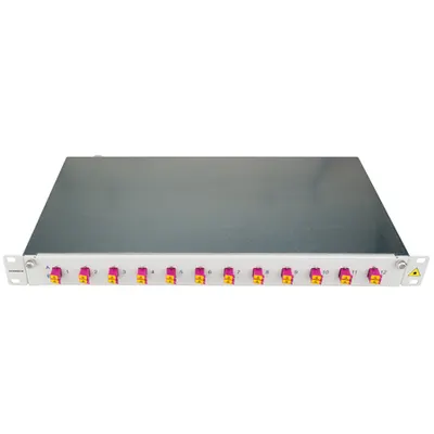 Splicebox, 16 fibre,LC,50/125µm OM4, culisant,19,1UV