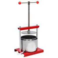 vidaXL Presă pentru fructe și vin, 6 L, oțel inoxidabil