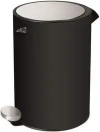 Coș de baie Inter Ceramic - 7072B, 5 l, Anti-Fingerprint, negru mat