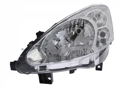 Far stanga (H4, electric, cu motoras, fundal cromat) PEUGEOT PARTNER 2012-2015