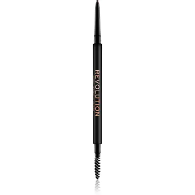 Revolution Precise Brow Pencil creion sprâncene precise cu pensula culoare Dark Brown 0.05 g