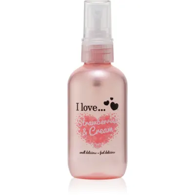 I Love Strawberries & Cream spray de corp racoritor pentru femei 100 ml