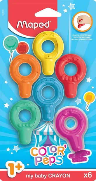 Set pasteluri Maped Color Peps - Early Age, 6 culori, plastic