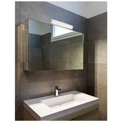 Corp de iluminat pentru baie POLO Opal Sticla & Satin Nickel E14 2x40W IP44 Fara bec