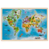 Puzzle din lemn 192 piese Harta lumii