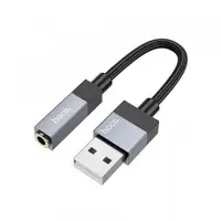 Adaptor Audio HOCO UPA32D, USB-A - 3.5mm, Negru