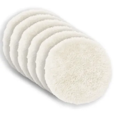 vidaXL Husă pentru pernă 6 pcs HEERLEN Alb Ø 60 cm Fleece PV
