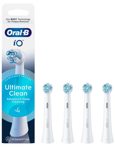 Capete de rezervă Oral-B - iO Ultimate Clean, 4 bucăți, alb