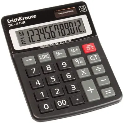 Calculator de birou Erich Krause - DC-312N, Afisaj cu 12 cifre