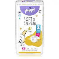 BELLA Baby Happy Soft&Delicate scutece de unică folosință cu canale Maxi Plus 9-15 kg 56 buc