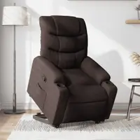 Gossi fotoliu rabatabil cu ridicare pe verticala, maro inchis, textil