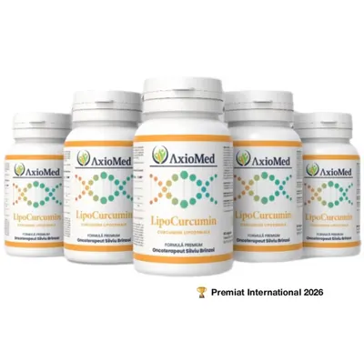 AxioMed LipoCurcumin – supliment alimentar sub forma de capsule, cel mai puternic antiinflamator natural – 300 cps