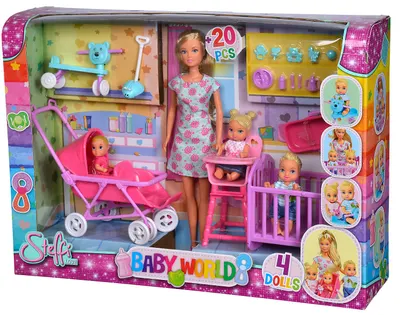 Papusa Simba Toys Steffi Love - Steffi, cu trei bebelusi