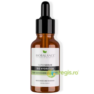Ser Hidratant Derivat din Plante 100% cu Hemi-Squalane Super Serum Bio Hydration 30ml