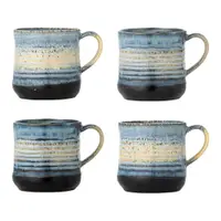 Căni albastre 4 buc. din gresie 380 ml Deana – Bloomingville