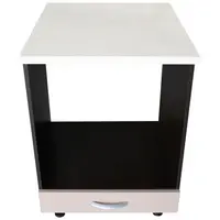 Corp pentru cuptor incorporabil cu sertar Zebra, wenge/Cappuccino lucios, cu blat Travertin, 60 x 85 x 60 cm