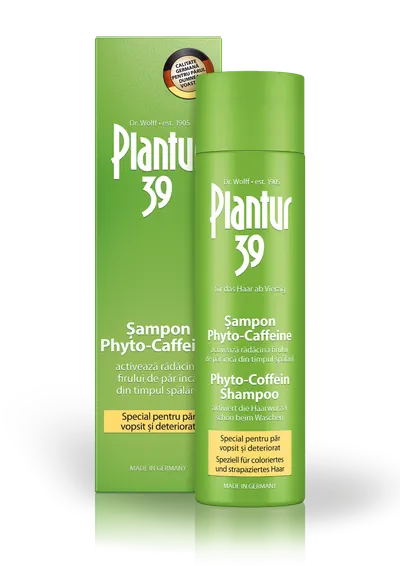 Sampon pentru par vopsit si deteriorat Plantur 39 Phyto-Caffeine, 250ml, Plantur