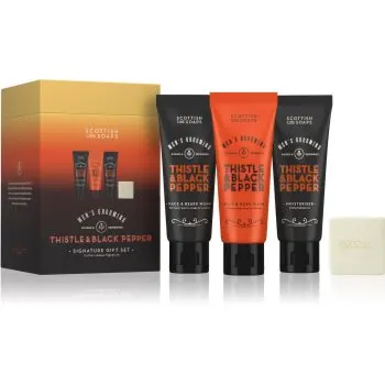 Scottish Fine Soaps Thistle & Black Pepper set cadou pentru barbati