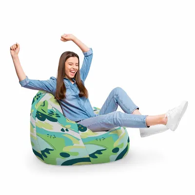 Fotoliu Puf Bean Bag tip Para XL Abstract Jungle Periglacial