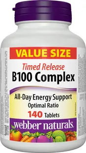Vitamin B100 Complex, 140 tablete, Webber Naturals