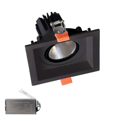 Spot Led Patrat 30w 230v 3000k Bl+kit Emergenta
