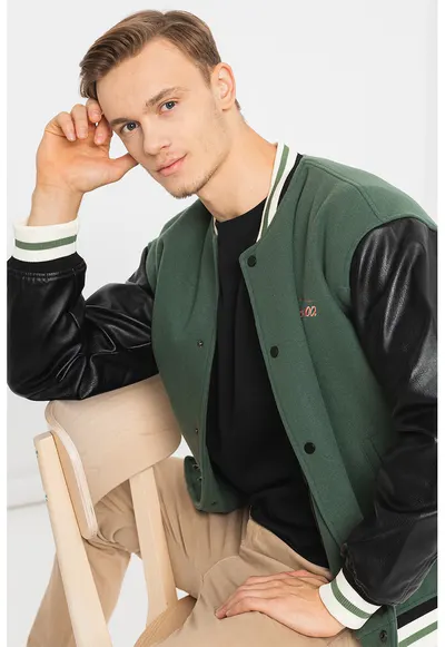 Jacheta cu imprimeu Barry Varisty - Verde/Negru