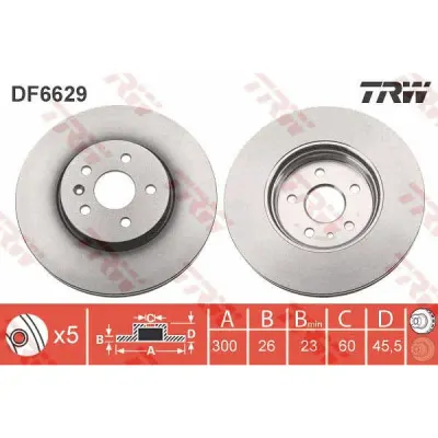Disc frana TRW DF6629